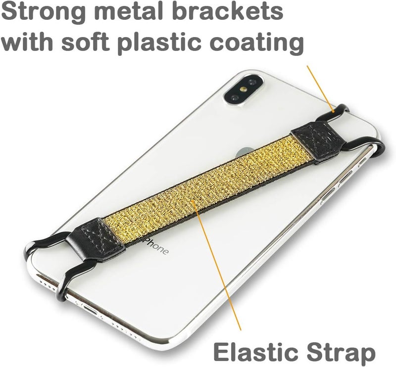 TFY HandStrap Holder Compatible with iPhone 16 Pro Max  15 Plus  1413 Pro  1211  Xs MaxXRSENote 20  Galaxy S24 and Other Smartphones Golden - Image 4