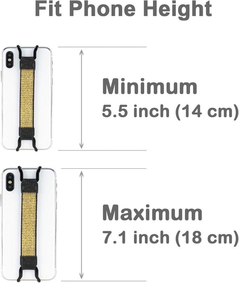 TFY HandStrap Holder Compatible with iPhone 16 Pro Max  15 Plus  1413 Pro  1211  Xs MaxXRSENote 20  Galaxy S24 and Other Smartphones Golden - Image 2