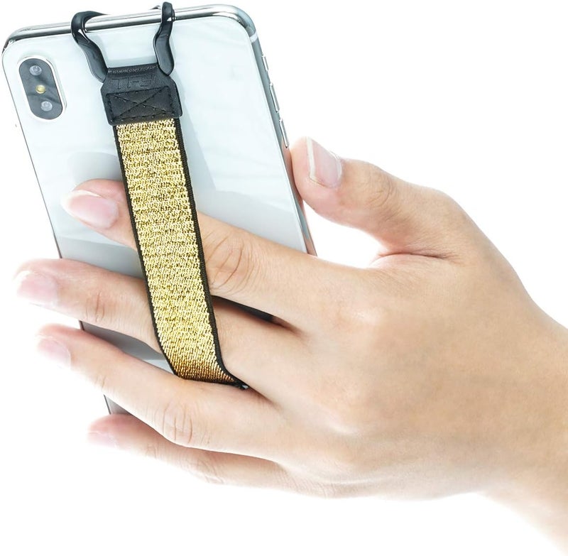 TFY HandStrap Holder Compatible with iPhone 16 Pro Max  15 Plus  1413 Pro  1211  Xs MaxXRSENote 20  Galaxy S24 and Other Smartphones Golden - Image 1