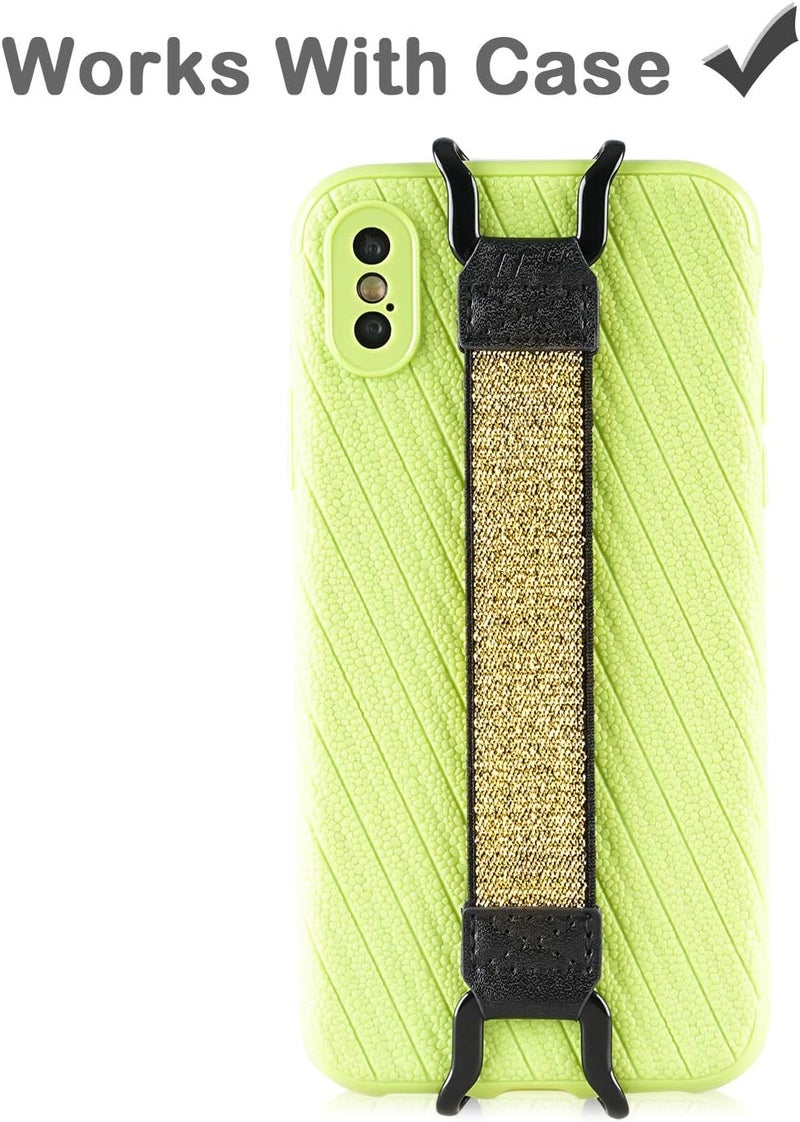 TFY HandStrap Holder Compatible with iPhone 16 Pro Max  15 Plus  1413 Pro  1211  Xs MaxXRSENote 20  Galaxy S24 and Other Smartphones Golden - Image 3