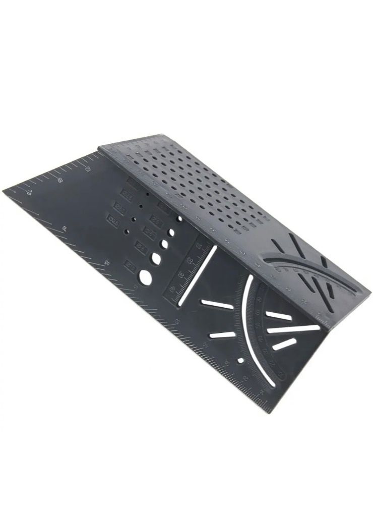 Multifunctional Fixed Measuring Tool Locating Carpenter's Ruler 3D Oblique Cut Oblique Stop - Image 1