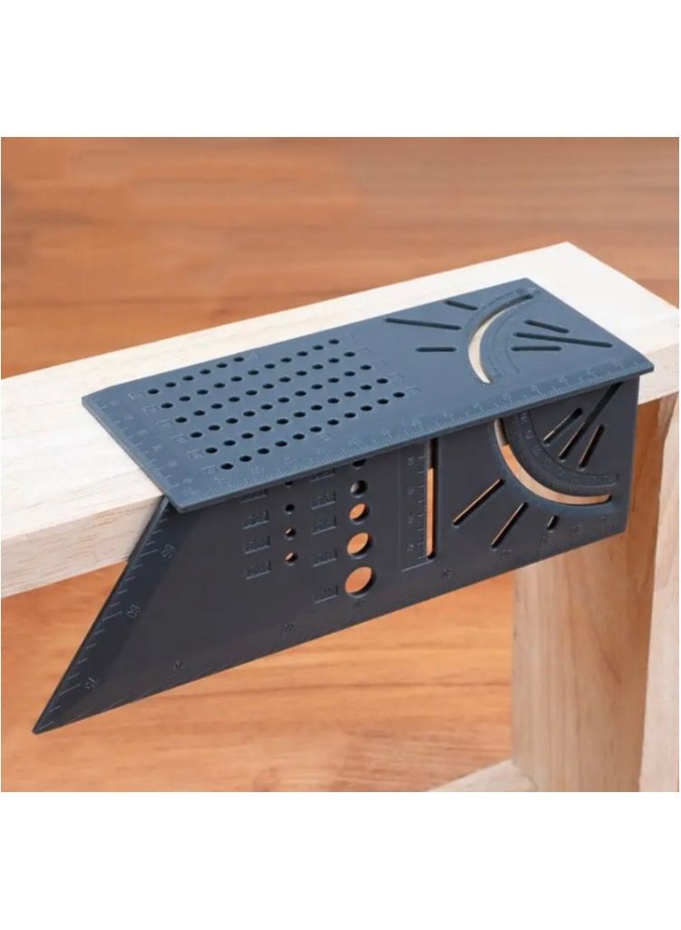 Multifunctional Fixed Measuring Tool Locating Carpenter's Ruler 3D Oblique Cut Oblique Stop - Image 2