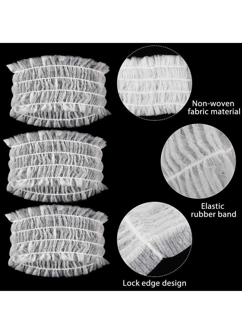 NIBEMINENT 100 Pieces Disposable Spa Headbands Soft Non-Woven Facial Hair Band Elastic Cloth Stretch Skin Care Makeup Sauna Supplies for Women Girls (White) - Image 5