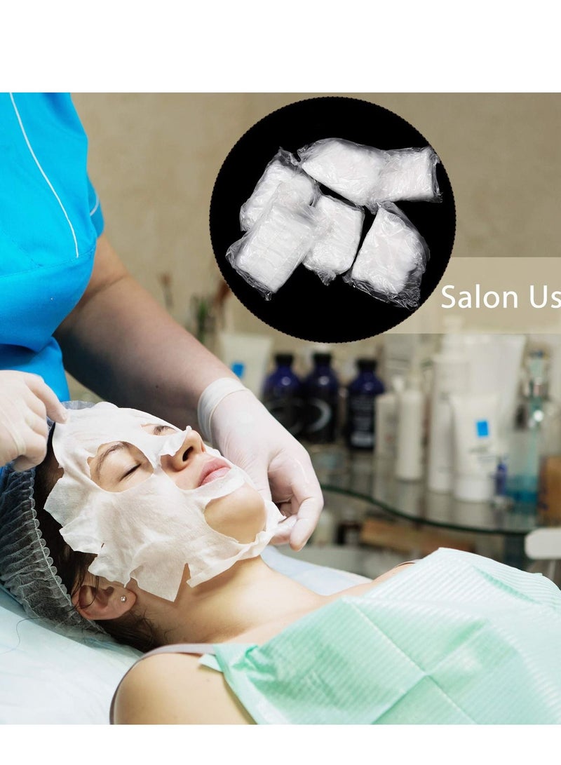 NIBEMINENT 100 Pieces Disposable Spa Headbands Soft Non-Woven Facial Hair Band Elastic Cloth Stretch Skin Care Makeup Sauna Supplies for Women Girls (White) - Image 3