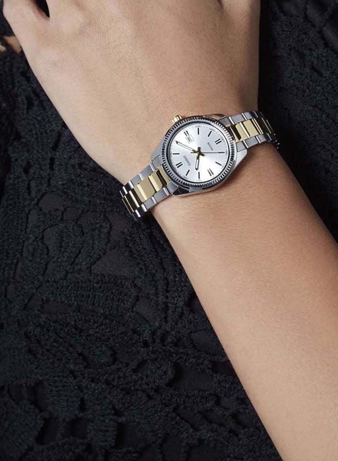 CASIO Women Stainless Steel Analog Wrist Watch LTP-1302SG-7AVDF - 30 mm - Silver/Gold - Image 5
