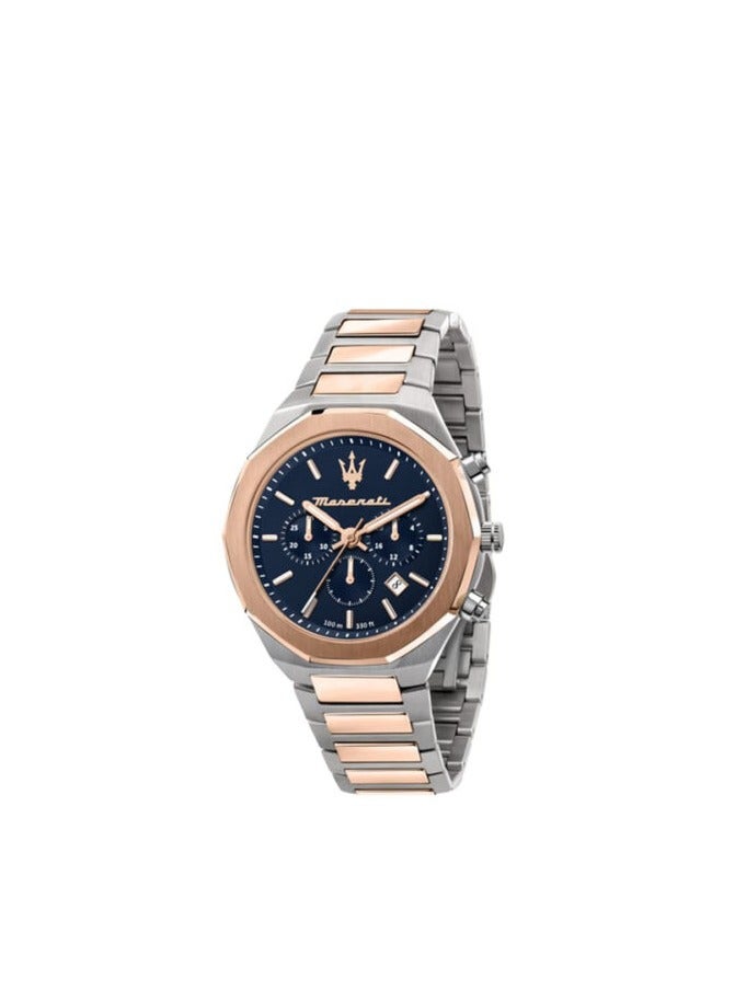 مازيراتي ساعة مازيراتي ستايل 45 ملم كرونوغراف للرجال، ذهبي - Image 1