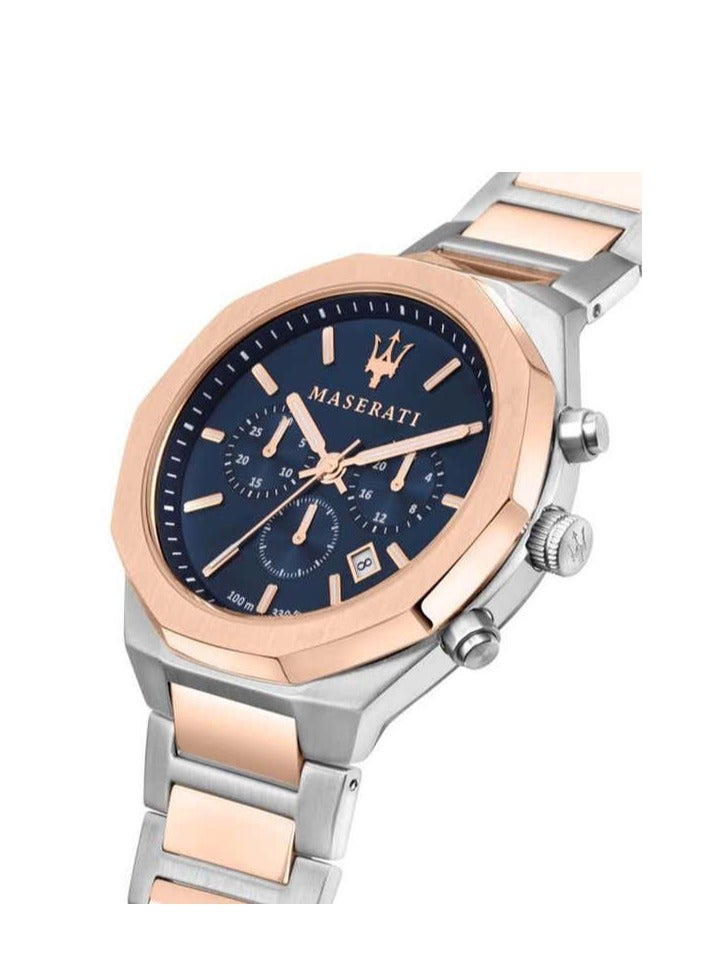 مازيراتي ساعة مازيراتي ستايل 45 ملم كرونوغراف للرجال، ذهبي - Image 2