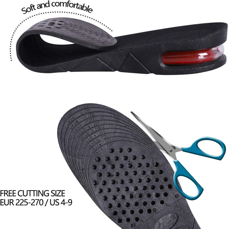 لانسيان 3-Layer Unisex Height Hight Increase Shoe Insoles for Men Women Shoe Pad Lift Kit Air Cushion Heel Inserts 3 Layer (2.75"/7cm) - Image 5