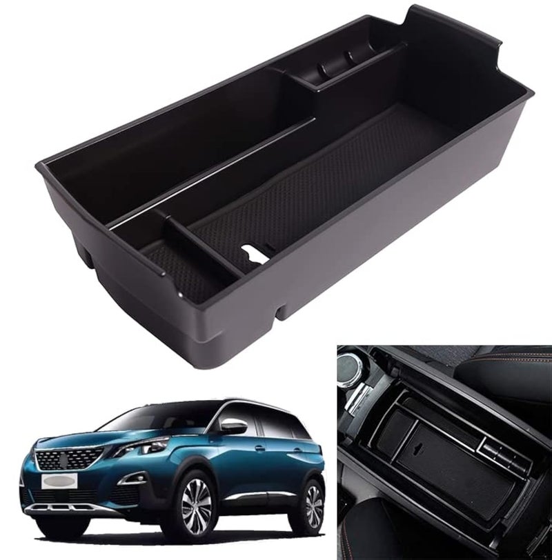 itdegno Car Center Console Armrest Box Glove Box Secondary Storage Compatible with Peugeot 5008 3008 GT 2017 2018,Citroen C5 aircross 2018-2019 Automatic - Image 1