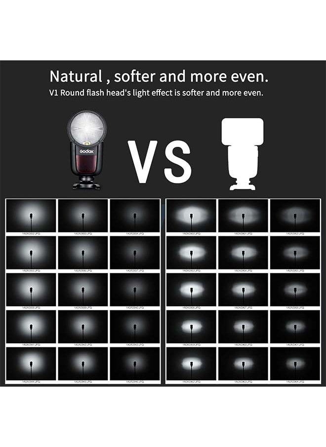 جودوكس - Godox V1-N فلاش كاميرا Speedlite لنيكون Z8 Z9 Z7 Z6 Z5 D850 D810 D750 D610 D7500 D7100 D5300 D3300 D90 D5 D4 - Image 1