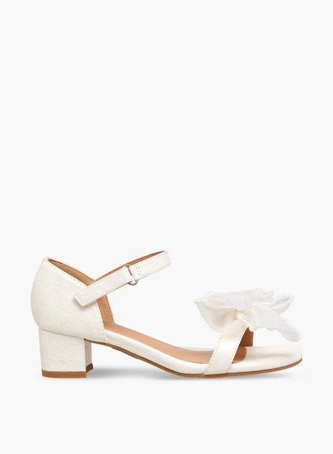 سيليست Girls Block Heel Ankle Strap Sandals Ramadan Collection