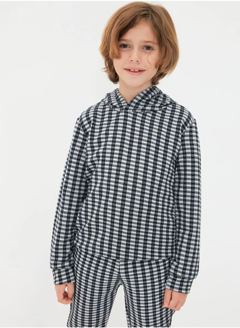 trendyol Kids Checked Hoodie