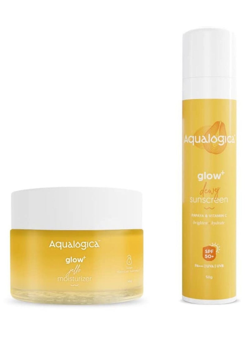 Aqualogica - Protect & Brighten Duo Sunscreen 50g Gel Moisturizer 50g - Image 1