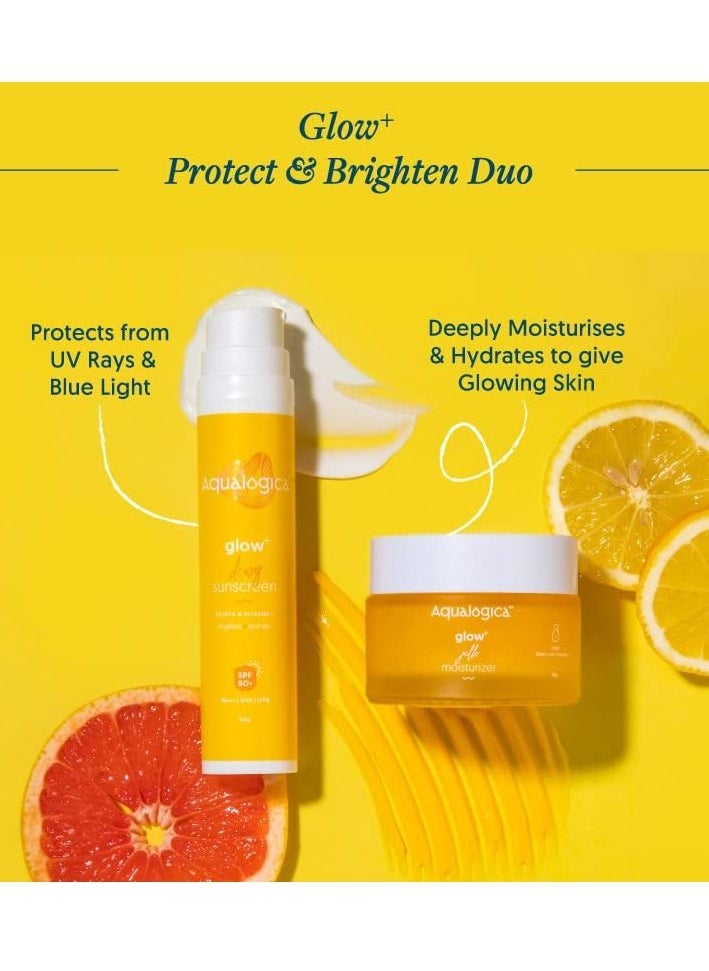 Aqualogica - Protect & Brighten Duo Sunscreen 50g Gel Moisturizer 50g - Image 1