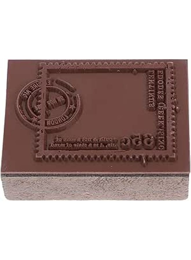 طابع خشبي عتيق مطاطي بحجم 6.5 × 4.7 سم مخصص للأعمال اليدوية والحروف وصناعة اليوميات والبطاقات - Image 1