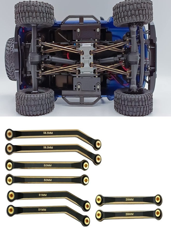 RCLIONS Higher Extra Clearance RC Links Linkage Set for 1/24th Axial SCX24 Bronco C10 JLU CRC RC Crawler Car Upgrades Parts (Black) - Image 1