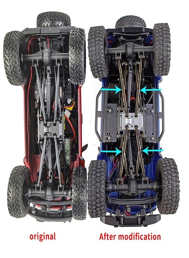 RCLIONS Higher Extra Clearance RC Links Linkage Set for 1/24th Axial SCX24 Bronco C10 JLU CRC RC Crawler Car Upgrades Parts (Black) - Image 5