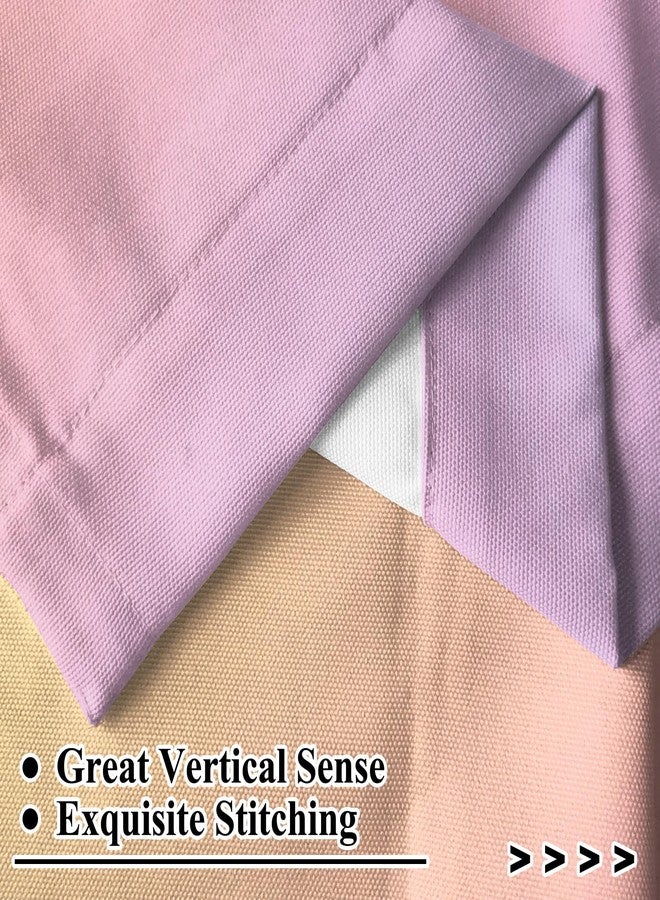 Renaiss 42 x 63 Inch Pink Ombre Blackout Curtains for Girls Bedroom Gradient Light Filter Thermal Insulated Rod Pocket Window Teatment Drapes for Living Room Breathable Linen Fabric 2 Panels - Image 4
