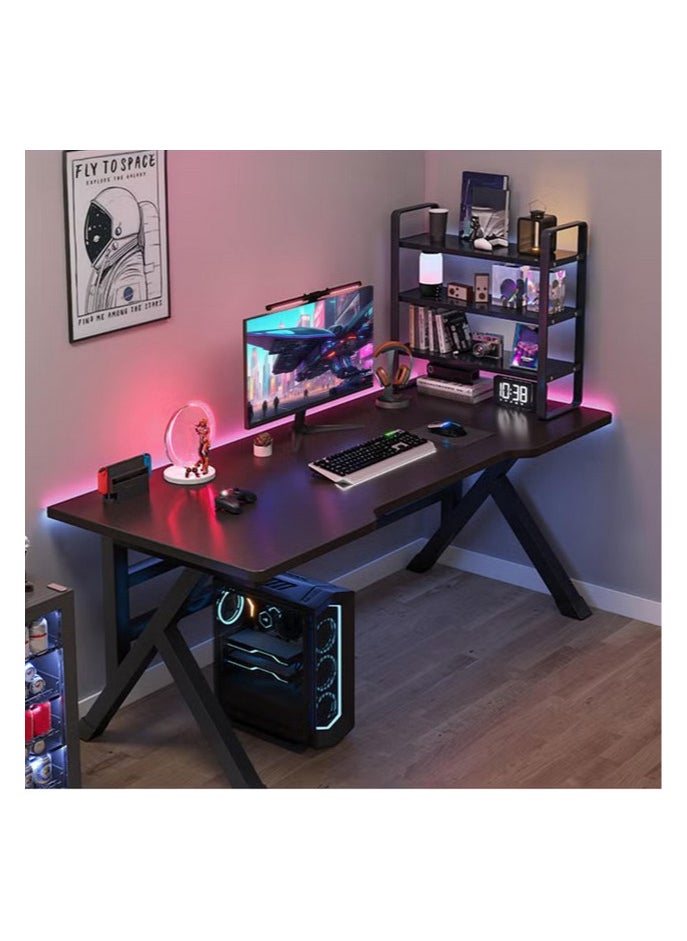 Generic - K-Shaped Gaming Desk, 120cm Gaming Table, Ergonomic PC Desktop Computer Desk, Home Office Desk, Versatile Gaming and Learning Solution for the Modern Family, Perfect for Students and Gamers - Image 1