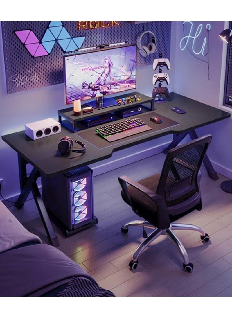 Generic - K-Shaped Gaming Desk, 120cm Gaming Table, Ergonomic PC Desktop Computer Desk, Home Office Desk, Versatile Gaming and Learning Solution for the Modern Family, Perfect for Students and Gamers - Image 1