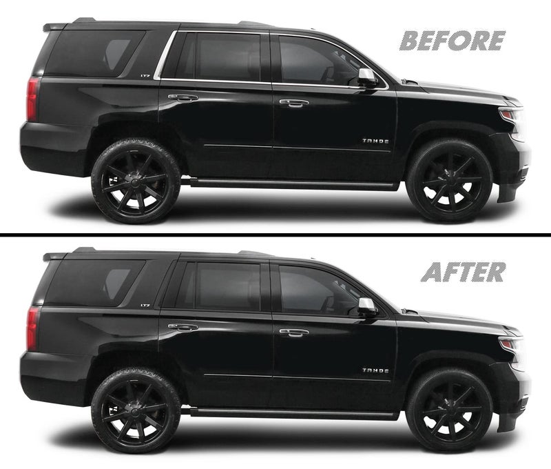 SlickMod Chrome Delete Blackout Vinyl Overlay for 20152020 Chevy Tahoe Window Trim Matte Black