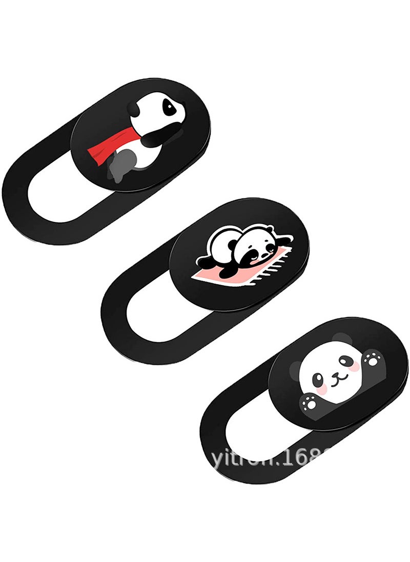 Generic Customized Pattern Anti-spy Camera Privacy Protection Cover For Mobile Phones Tablets Hidden Surveillance Lens Cap Struggle and Work Hard Panda 1 
