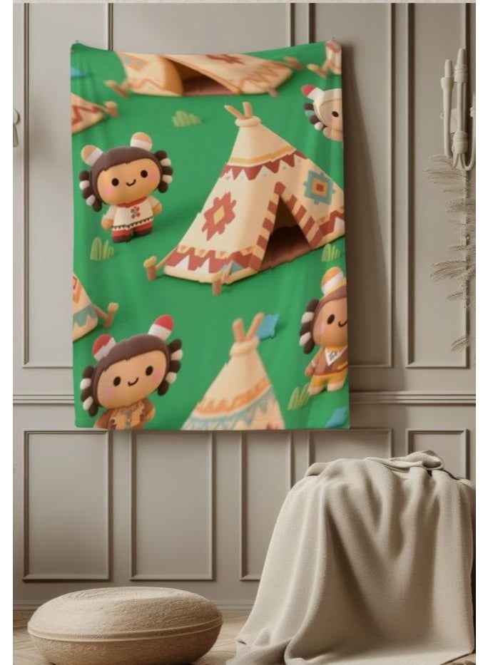 عام بطانية رقيقة من الفانيلا الكرتونية للأطفال والرضع (دافئة ومريحة، ومناسبة للنوم والألعاب) 70 سم * 100 سم