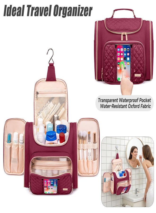 Tealari Large Toiletry Bag for Women Men,Bathroom Bag,Water Resistant Shower Bag,Makeup Bag,Toiletry Bags for Traveling,Hanging Toiletry Bag with Transparent Waterproof Phone Pocket - Image 2