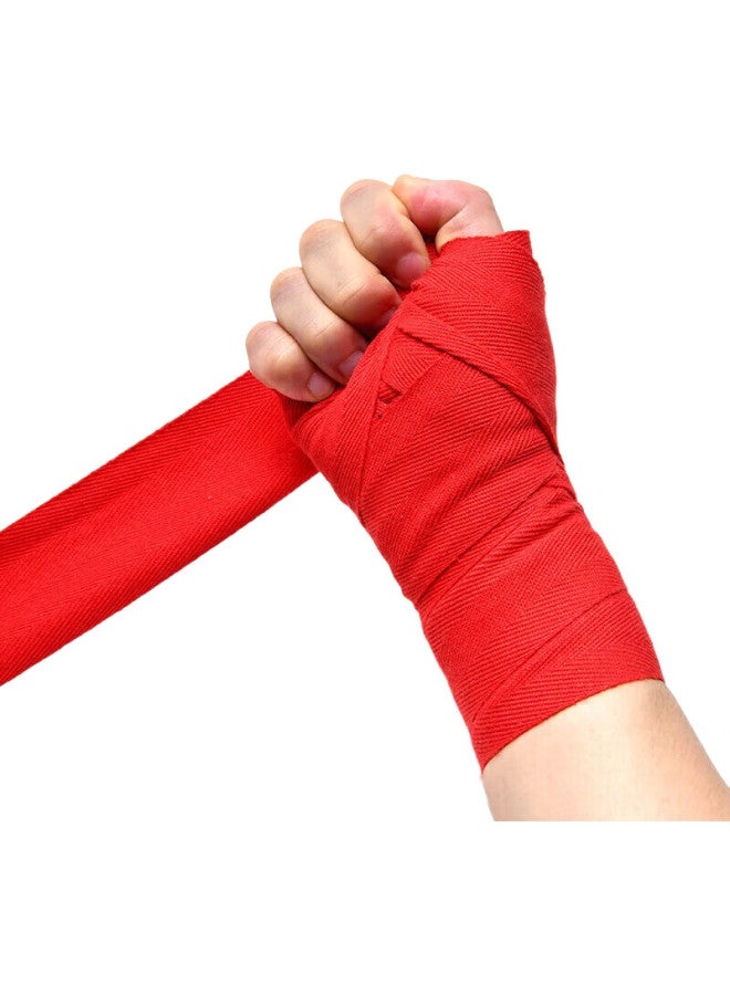Nine Day Mountain Jiurishan Boxing Hand Wraps, Boxing Gloves Wraps, Sanda Fighting Muay Thai Hand Wraps, Hand Binding Straps [Red 3-Meter Elastic Cotton] - Image 3