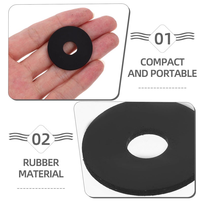120Pcs Heavy Duty Smooth Black Rubber Washers Vibration Suppression Grommets for Screws - Image 4