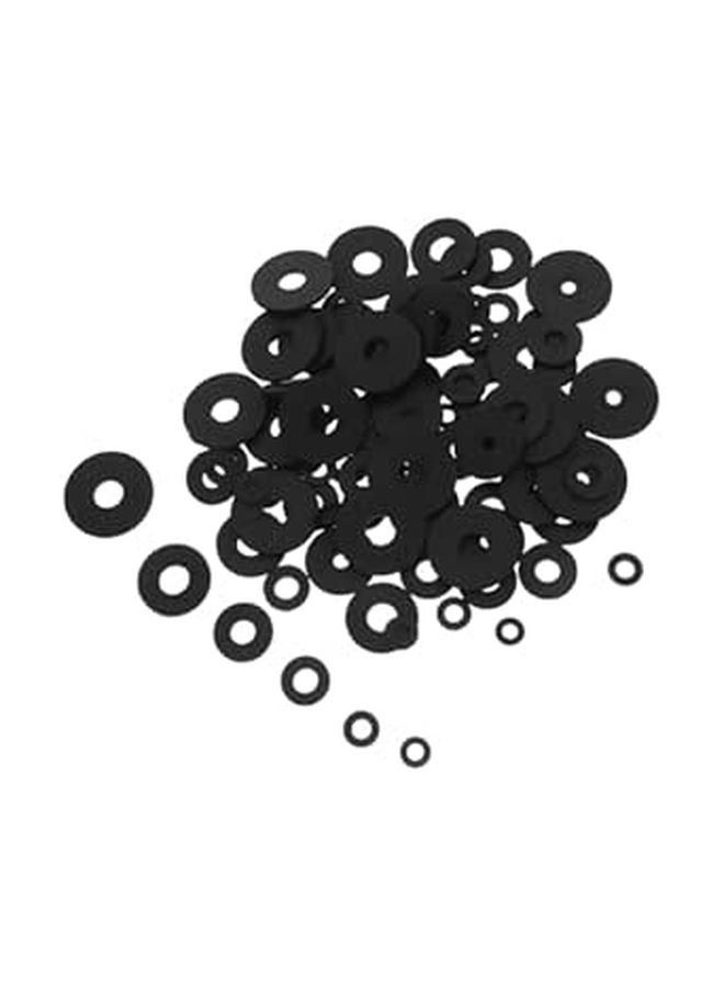 120Pcs Heavy Duty Smooth Black Rubber Washers Vibration Suppression Grommets for Screws - Image 1