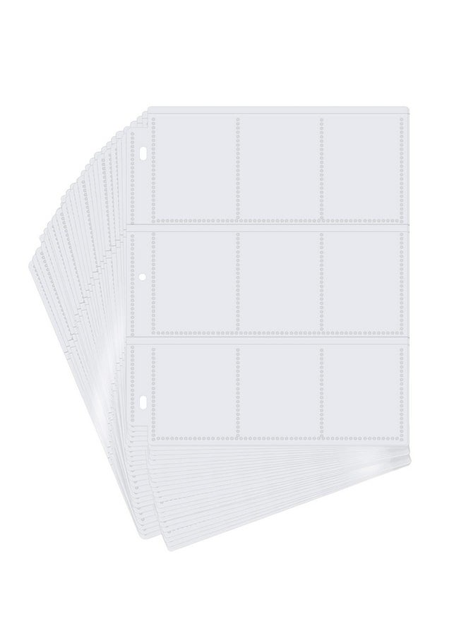 POKONBOY - 288 Pockets Trading Card Sleeves, 9 Pocket Trading Card Binder Sheets Card Storage Album Pages Holders For Standard Size Cards, Sport Cards, Game Cards, Business Cards - Image 1