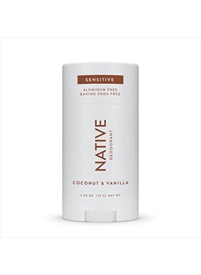 native Sensitive Deodorant | Natural Deodorant for Women and Men, Aluminum Free, Baking Soda Free, Phthalate Free, Talc Free, Coconut Oil and Shea Butter | Coconut & Vanilla (Sensitive)  - Image 1