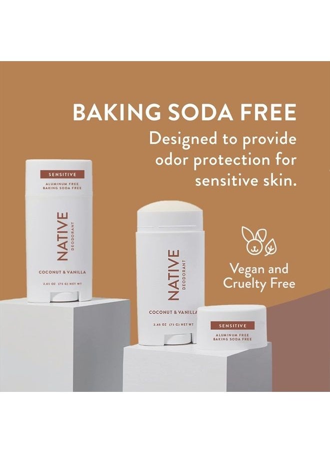 native Sensitive Deodorant | Natural Deodorant for Women and Men, Aluminum Free, Baking Soda Free, Phthalate Free, Talc Free, Coconut Oil and Shea Butter | Coconut & Vanilla (Sensitive)  - Image 4