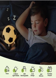 A&W Football Night Light – Rechargeable Cartoon Silicone Lamp with 3-Level Dimming, Touch Control & Timer, Inspires Kids' Love for Football, Bedside Nursery Light for Gifts & Room Décor  - Image 5