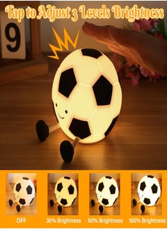 A&W Football Night Light – Rechargeable Cartoon Silicone Lamp with 3-Level Dimming, Touch Control & Timer, Inspires Kids' Love for Football, Bedside Nursery Light for Gifts & Room Décor  - Image 4