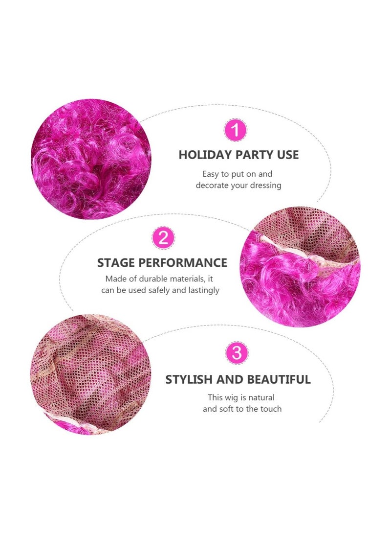 Estelle Purple Afro Curly Clown Wig Halloween Circus Carnival Party Costume Cosplay Party Hair Wigs for Adult and Kids - Image 2