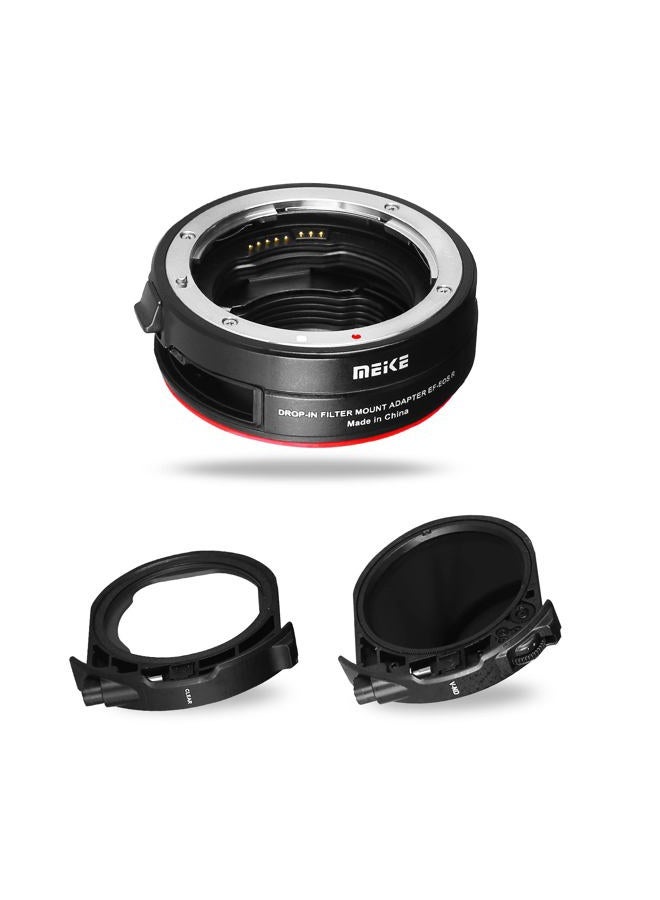 Meike محول تركيب فلتر MK-EFTR-C للكاميرات Canon EF إلى EOSR مع فلتر ND متغير وفلتر UV لكاميرات EOS R R5 R6 RP R5C C70 - Image 1