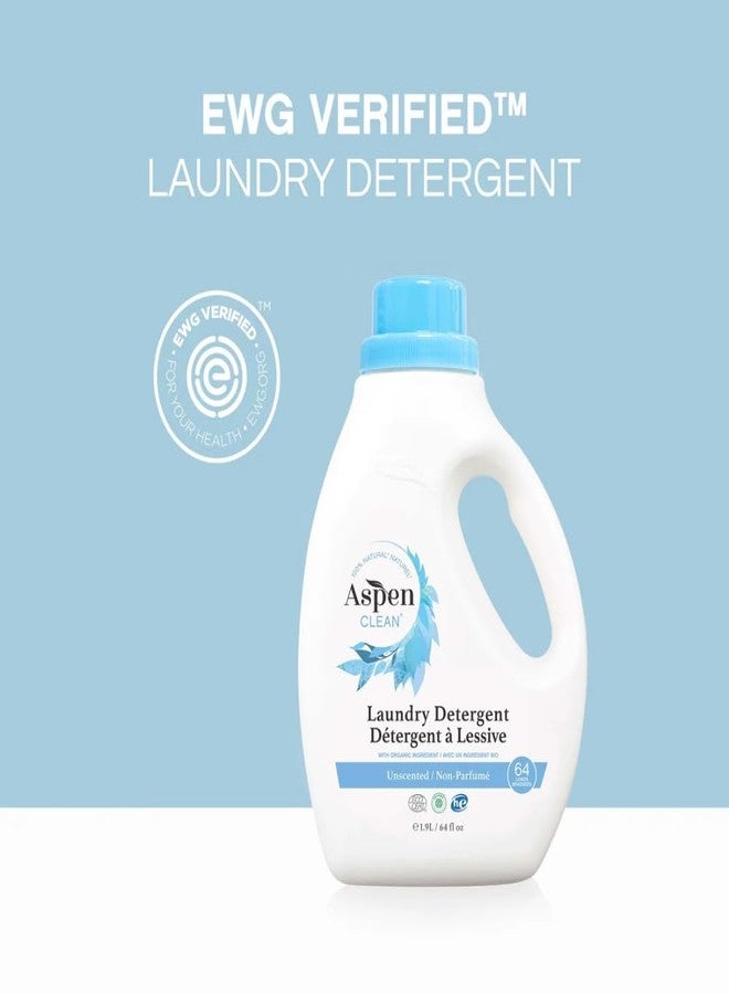 AspenClean Natural Laundry Detergent Unscented - 100% Natural, Organic, HE Liquid Laundry Detergent- Vegan, Non-Bio, Cruelty-Free, Biodegradable - Safe for Babies, Pets & Kids - EWG Certified - Image 4