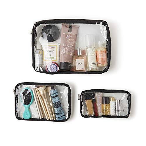 Baggallini Clear Travel Pouches - 3-Piece Cosmetic Bags Set - Lightweight Water Resistant Travel Essential - Image 4