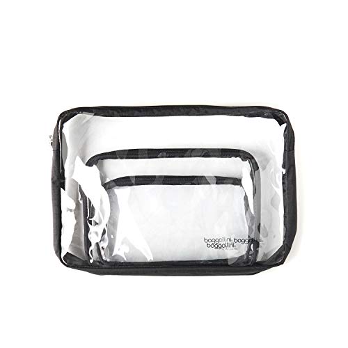Baggallini Clear Travel Pouches - 3-Piece Cosmetic Bags Set - Lightweight Water Resistant Travel Essential - Image 5