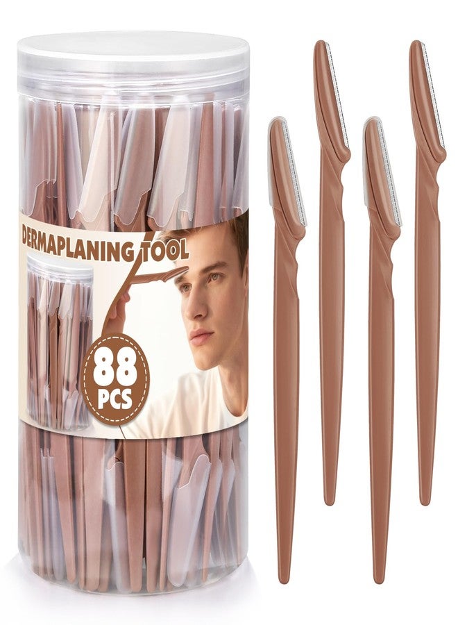 Phyyixs 88 Pcs Terracotta Dermaplaning Tool & Face Razors for Women in Storage Jar – Eyebrow Razor for Women & Men, Skincare Gift for Women - Image 1