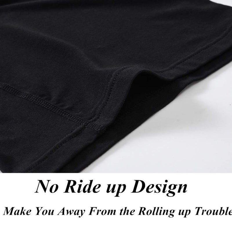 ZONBAILON Mens No Ride up Black Boxer Briefs Pack Big and Tall Breathable Anti-Chafing Athletic Underwaer Men Plus Size 2X 2XL XXl 44 46 - Image 2