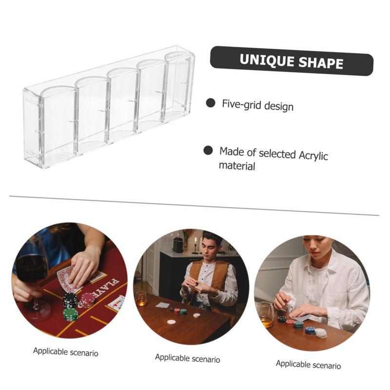 Multi Functional Portable Poker Chip Holder Transparent Storage Box Wear Resistant Organizer - Image 4