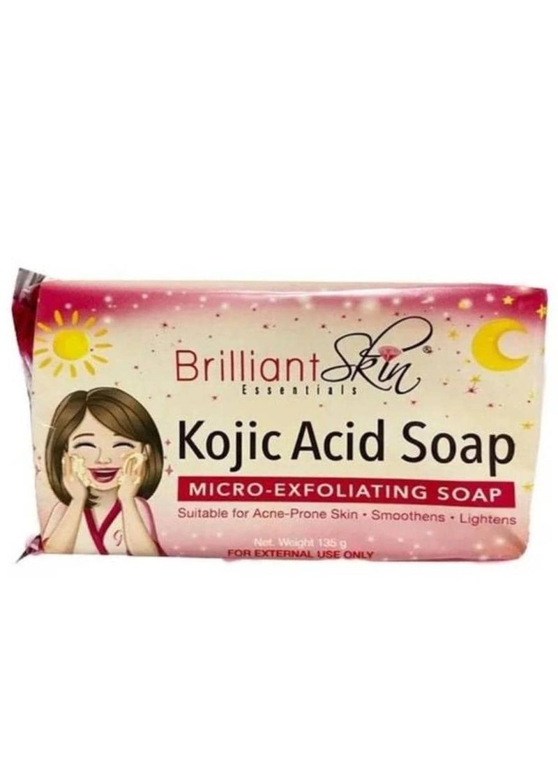 Kojic Great Skin Essentials Kojic Acid Glowing Micro-Exfoliating Soap Bar, 135g