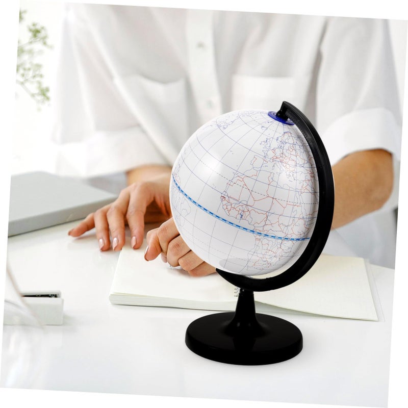DIY Unpainted Floating Globe World Map Desk Craft Practical Decor 29X21.5X21.5CM - Image 5