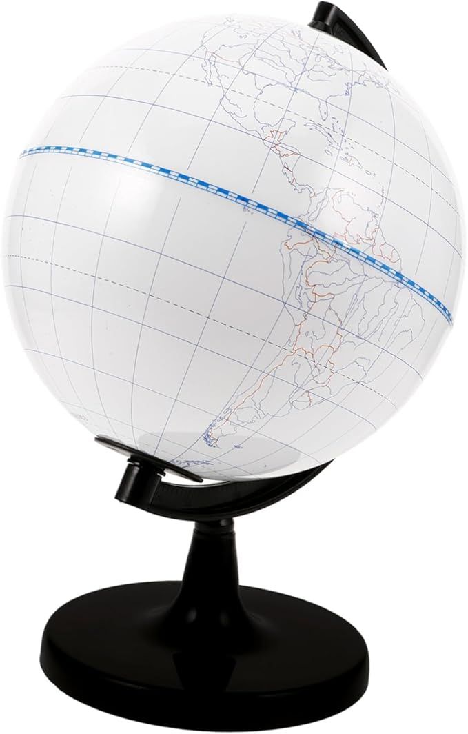 DIY Unpainted Floating Globe World Map Desk Craft Practical Decor 29X21.5X21.5CM - Image 1