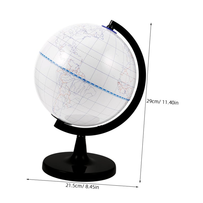 DIY Unpainted Floating Globe World Map Desk Craft Practical Decor 29X21.5X21.5CM - Image 3