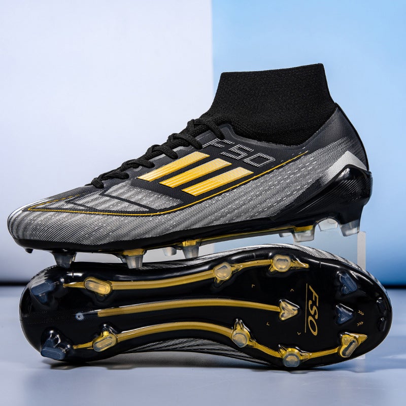 New F50 High-Top Football Shoes For Male And Female Students With Long Spikes And Broken Spikes For Outdoor Sports Professional Competition Training Shoes - Image 3