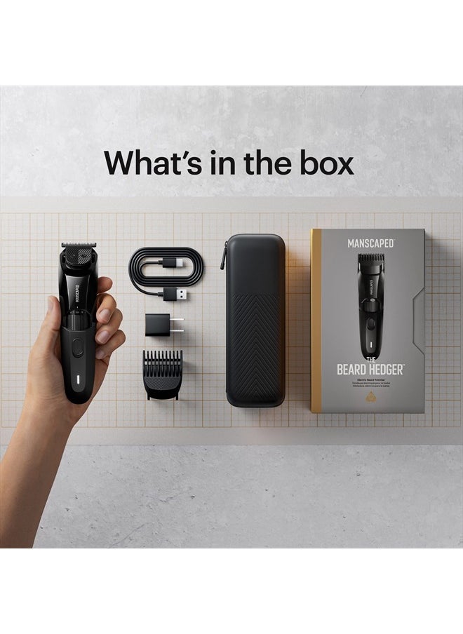 manscaped - ® The Beard Hedger™ Premium Men's Beard Trimmer, 20 Length Adjustable Blade Wheel, Stainless Steel T-Blade for Precision Facial Hair Trimming, Cordless Waterproof Wet/Dry Clipper - Image 1